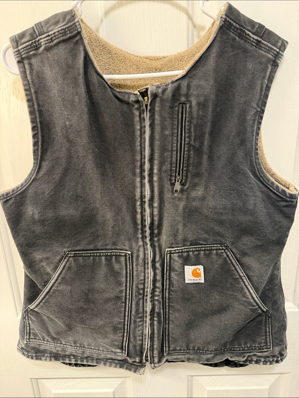 Carhartt for Women Black Sherpa-Lined Work Vest
